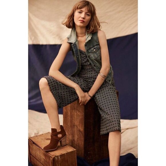 Anthropologie Remy Cut Out Cropped Jumpsuit Size 4 - Picture 3 of 8